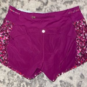 Lululemon Athletica Magenta Athletic Shorts